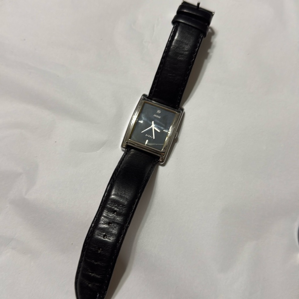 Guess leather band watch